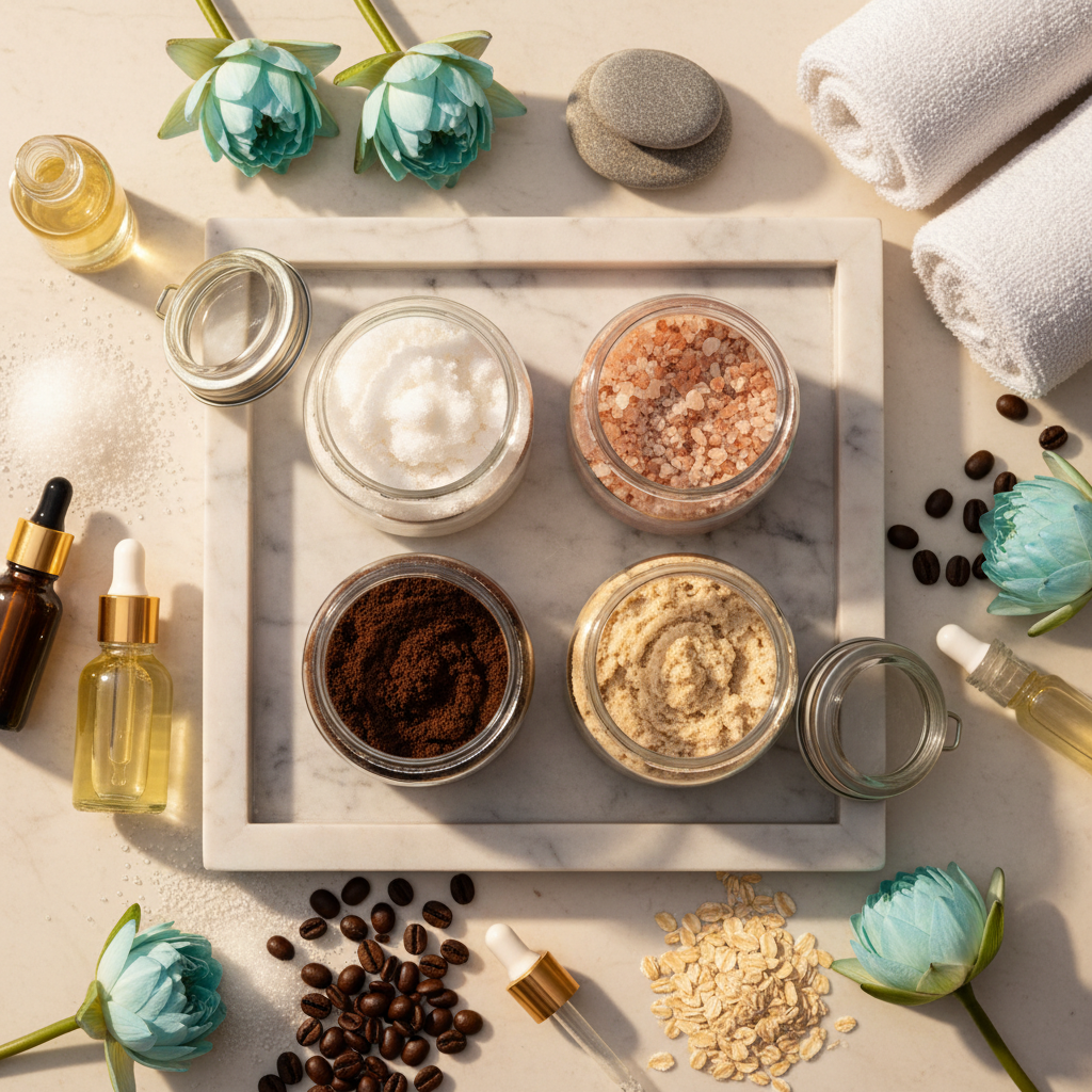 4 DIY Blue Lotus Body Scrub Recipes for Smooth, Radiant Skin